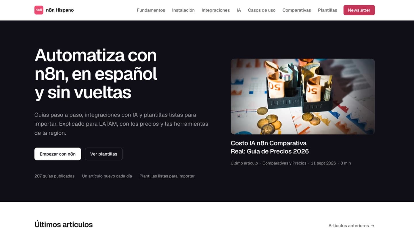 Captura de n8n Hispano